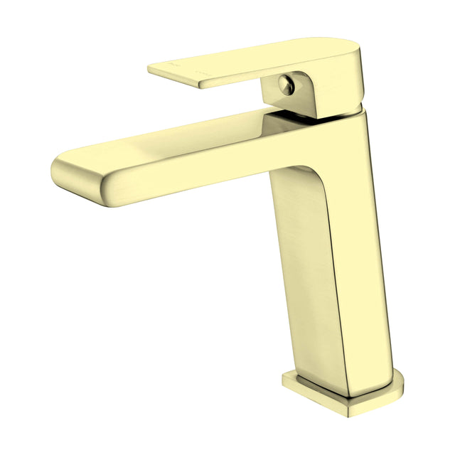 Nero Bianca Basin Mixer Brushed Yellow Gold Tapware Nero