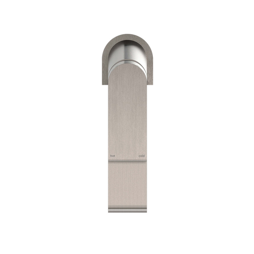 Nero Bianca Basin Mixer Brushed Nickel Tapware Nero