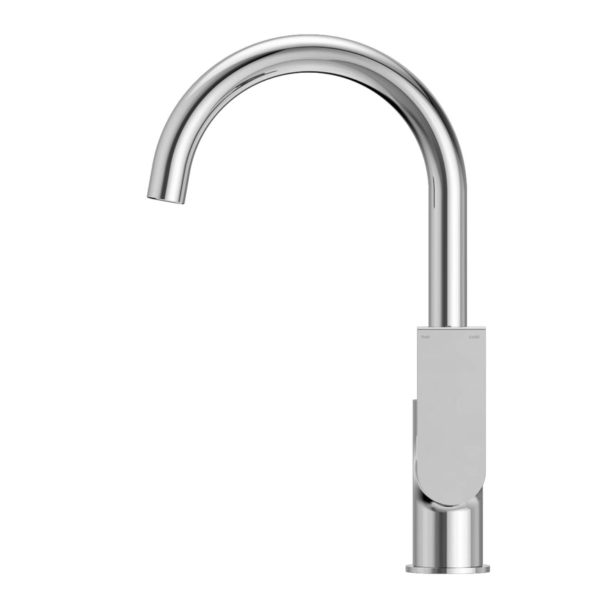 Nero Bianca Kitchen Mixer Round Chrome Tapware Nero
