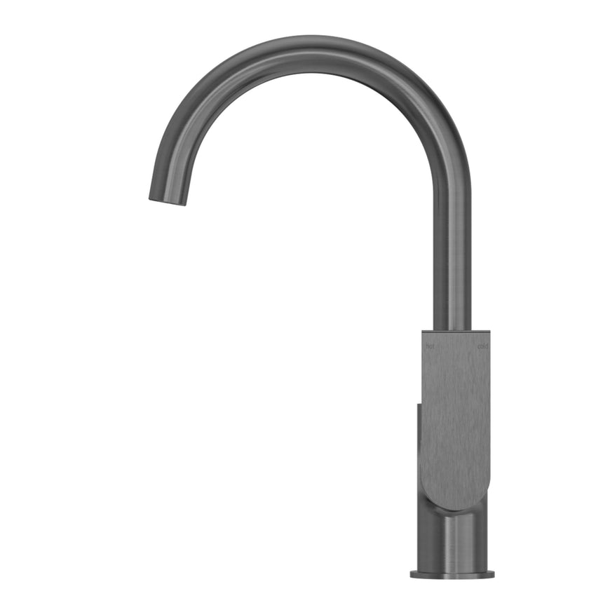 Nero Bianca Kitchen Mixer Round Gun Metal Tapware Nero