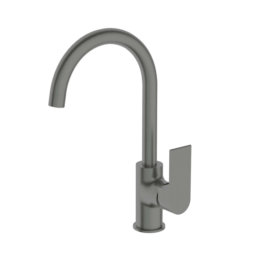 Nero Bianca Kitchen Mixer Round Gun Metal Tapware Nero