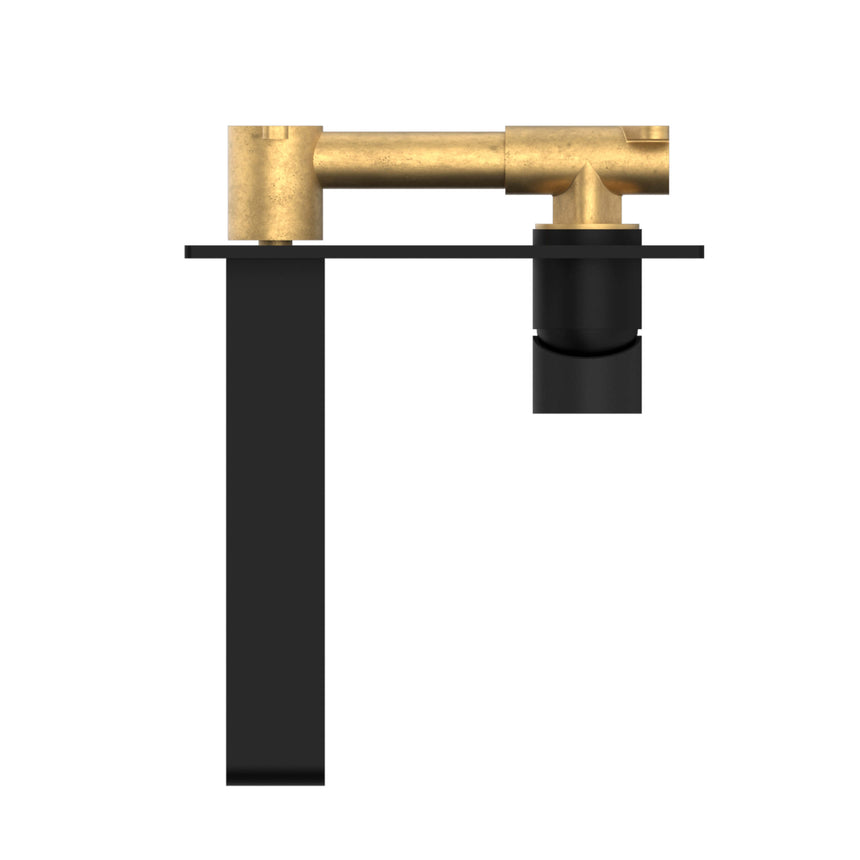 Nero Bianca Wall Basin/Bath Mixer 187mm Matte Black Tapware Nero
