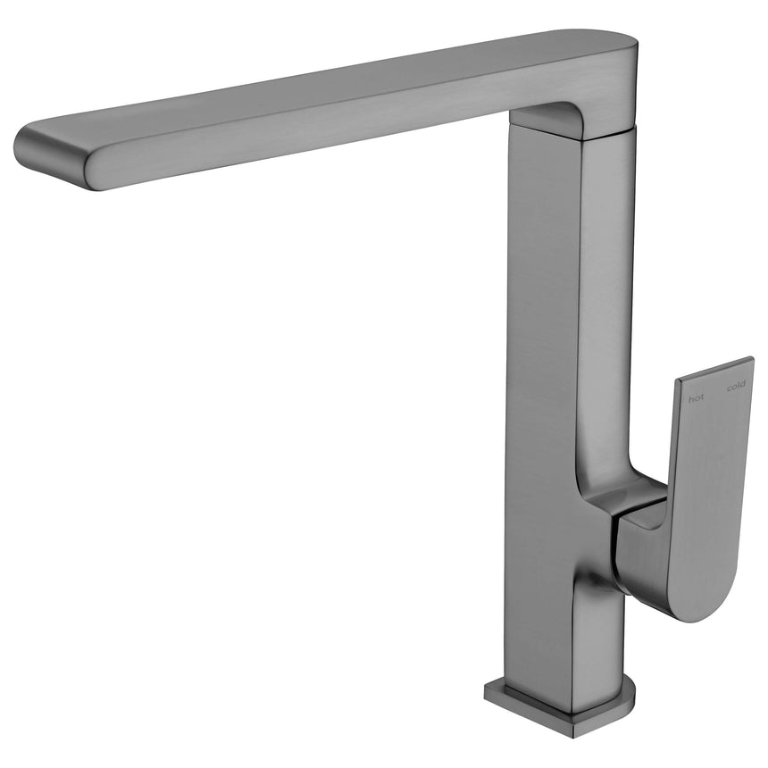 Nero Bianca Kitchen Mixer Straight Gun Metal Tapware Nero