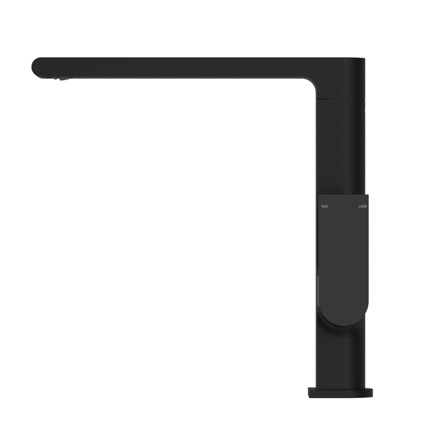 Nero Bianca Kitchen Mixer Straight Matte Black Tapware Nero