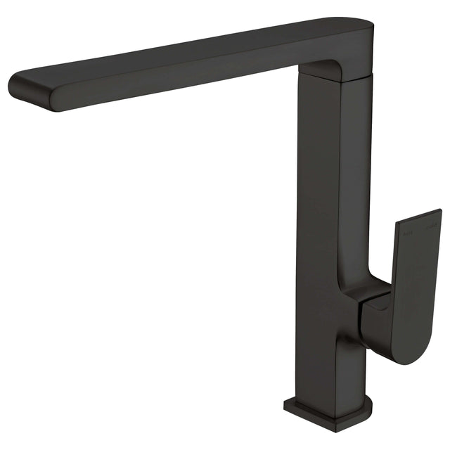 Nero Bianca Kitchen Mixer Straight Matte Black Tapware Nero