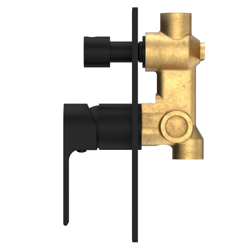 Nero Bianca Shower Mixer With Divertor Matte Black Shower Nero