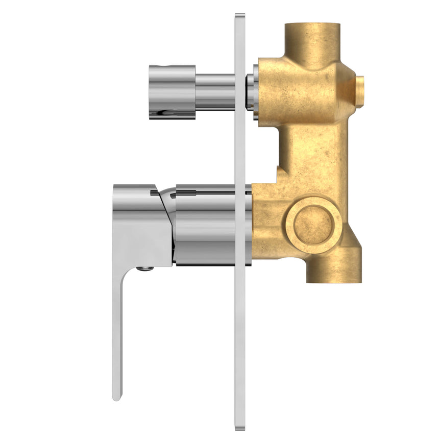 Nero Bianca Shower Mixer With Divertor Chrome Shower Nero