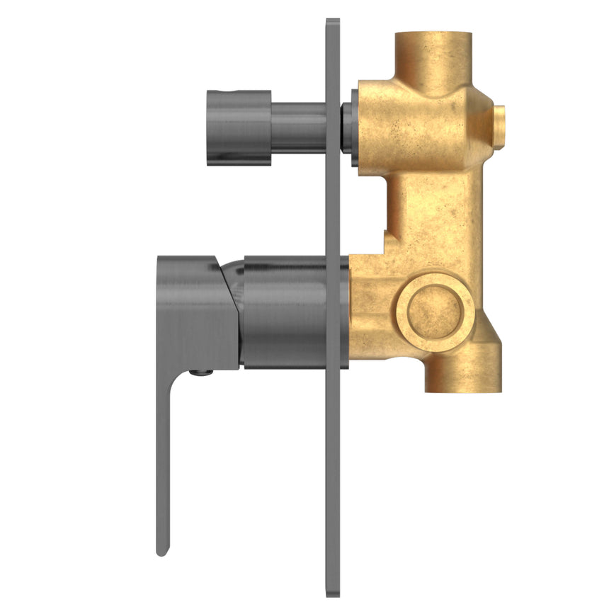 Nero Bianca Shower Mixer With Divertor Gun Metal Shower Nero