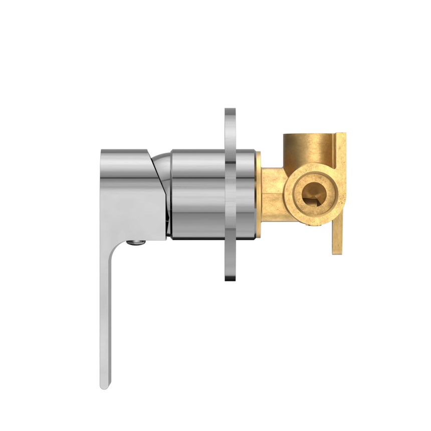 Nero Bianca Shower Mixer With Round Plate Chrome Shower Nero