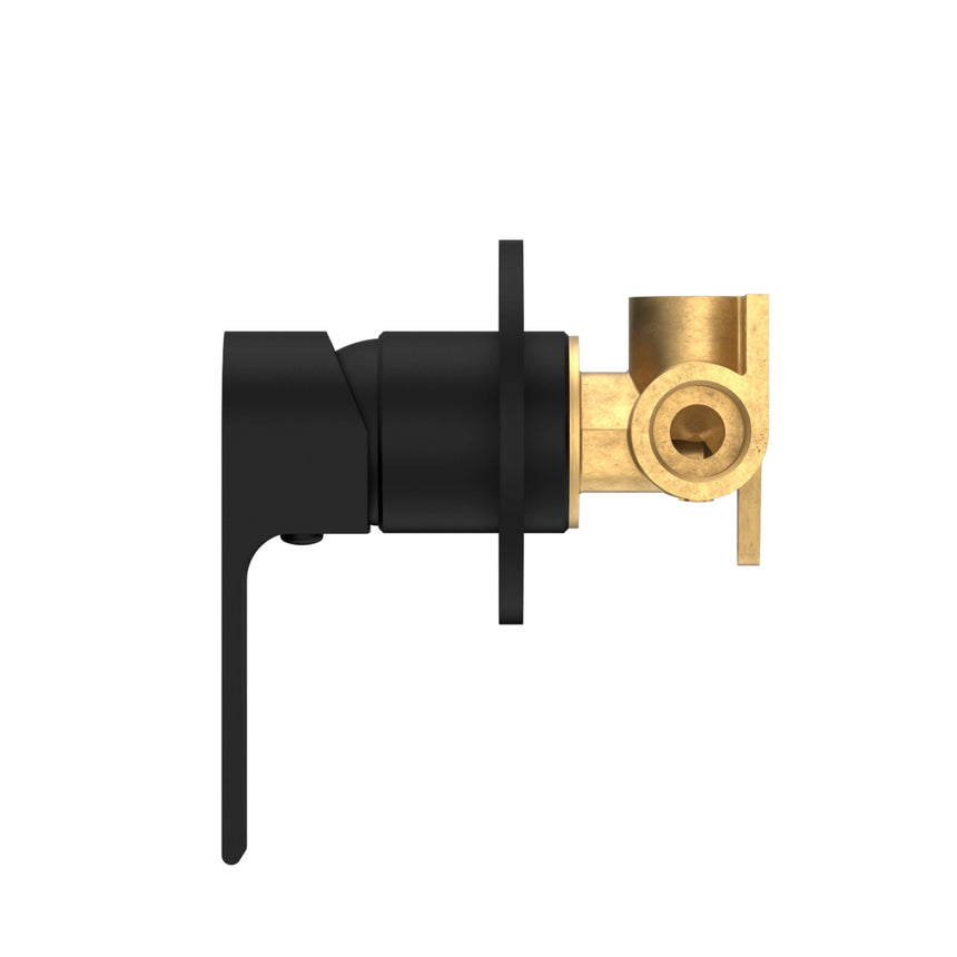 Nero Bianca Shower Mixer With Round Plate Matte Black Shower Nero