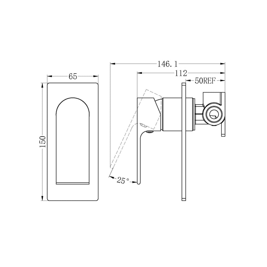 Nero Bianca Shower Mixer Gun Metal Shower Nero