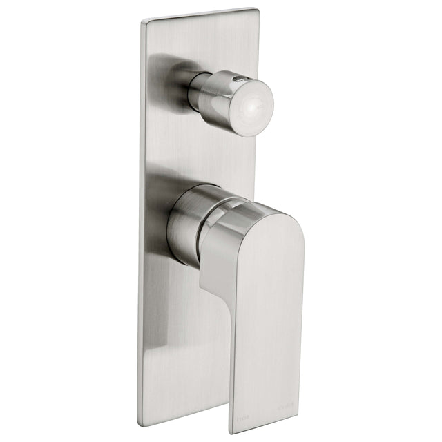 Nero Bianca Shower Mixer With Divertor Brushed Nickel Shower Nero