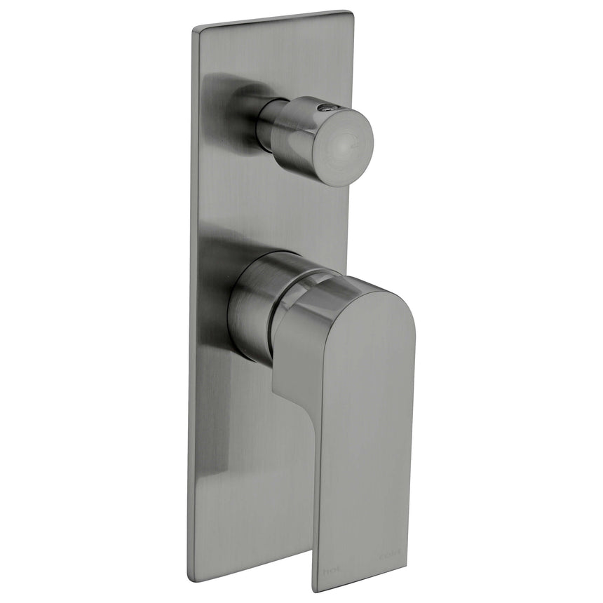 Nero Bianca Shower Mixer With Divertor Gun Metal Shower Nero