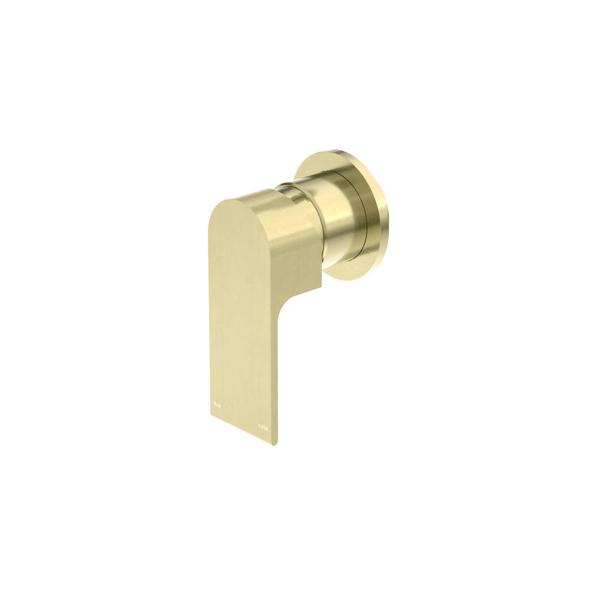 Nero Bianca Shower Mixer With Round Plate Brushed Gold Shower Nero