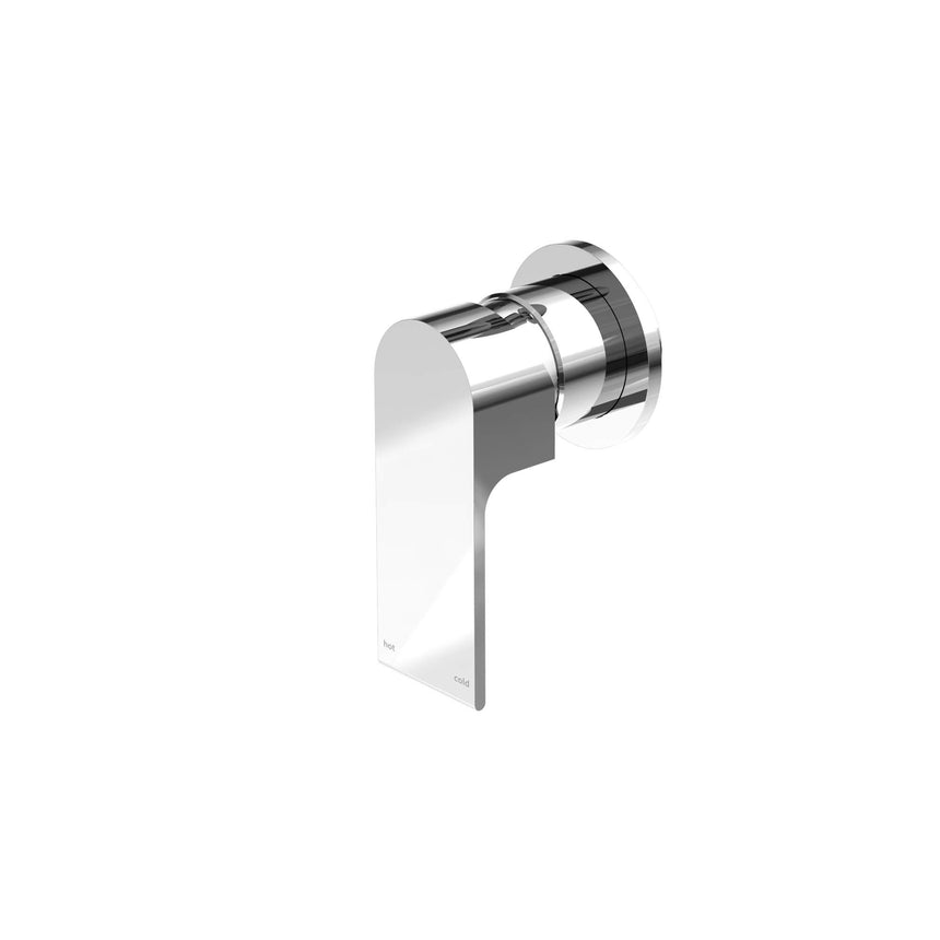 Nero Bianca Shower Mixer With Round Plate Chrome Shower Nero