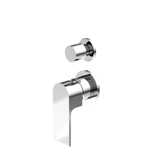 Nero Bianca Shower Mixer With Divertor Separate Back Plate Chrome Shower Nero