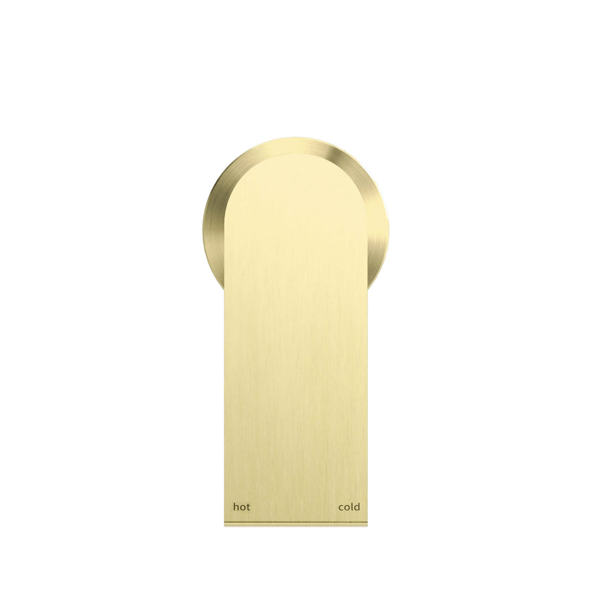 Nero Bianca Shower Mixer With 60mm Plate Brushed Gold Shower Nero
