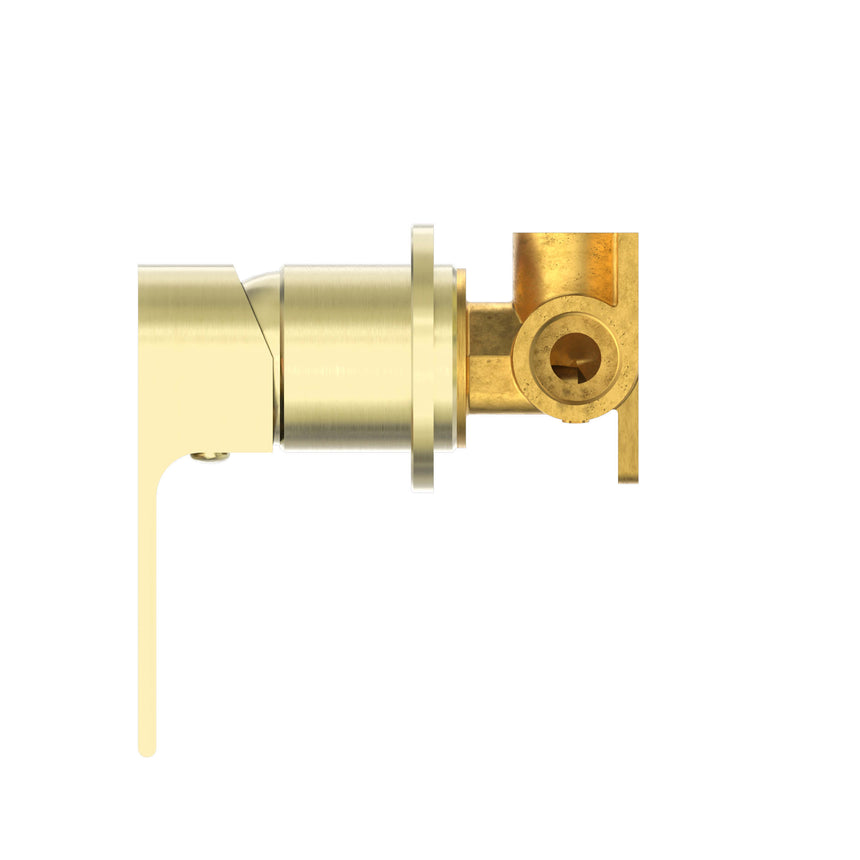 Nero Bianca Shower Mixer With 60mm Plate Brushed Gold Shower Nero