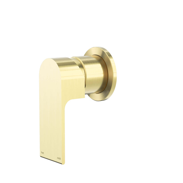 Nero Bianca Shower Mixer With 60mm Plate Brushed Gold Shower Nero