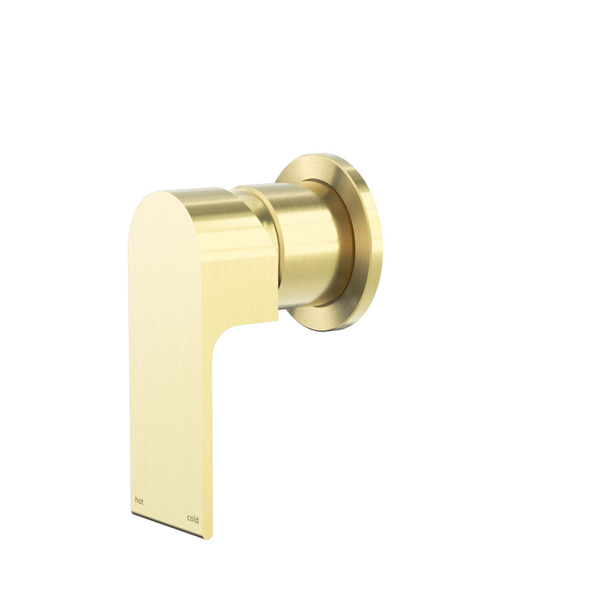 Nero Bianca Shower Mixer With 60mm Plate Brushed Gold Shower Nero