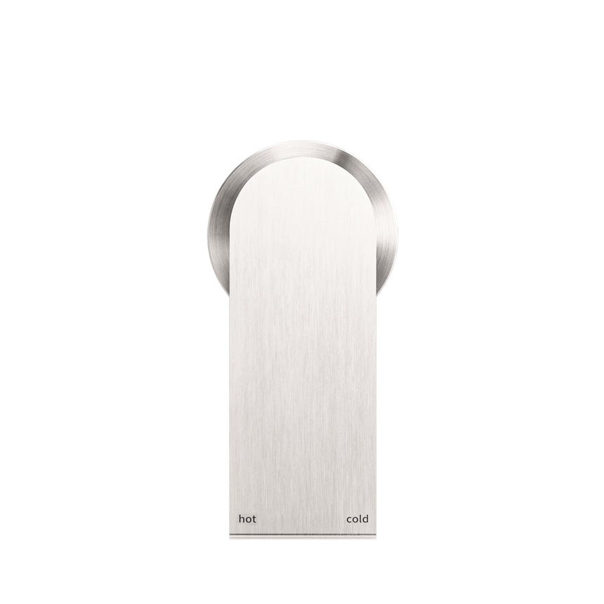 Nero Bianca Shower Mixer With 60mm Plate Brushed Nickel Shower Nero