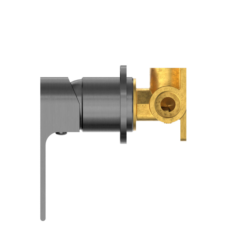 Nero Bianca Shower Mixer With 60mm Plate Gun Metal Shower Nero