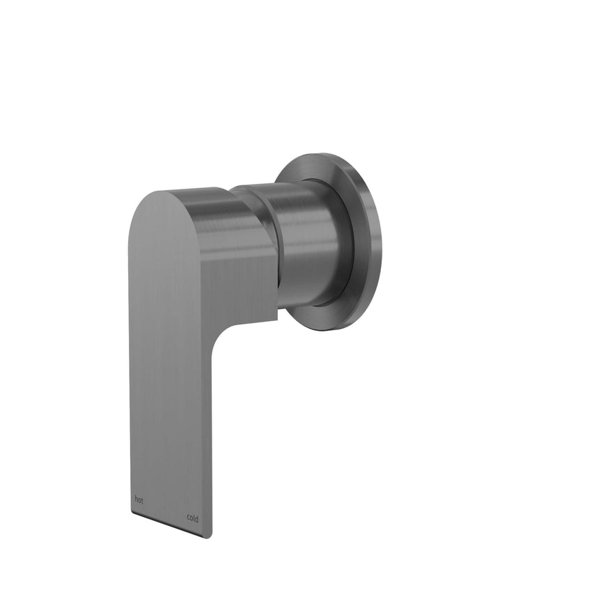 Nero Bianca Shower Mixer With 60mm Plate Gun Metal Shower Nero