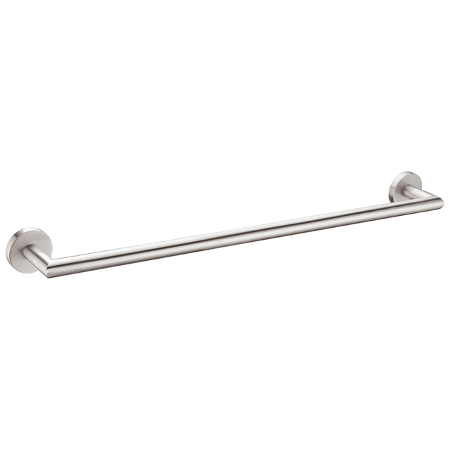 Nero Dolce Single Towel Rail 700mm Brushed Nickel Bathroom Accessories Nero
