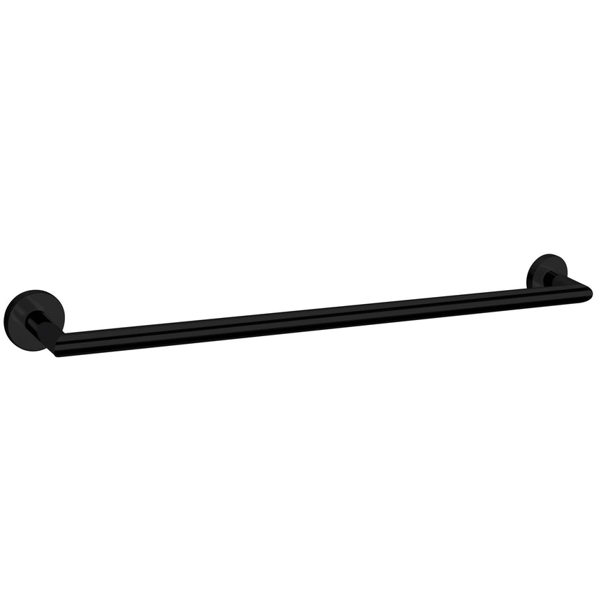 Nero Dolce Single Towel Rail 700mm Matte Black Bathroom Accessories Nero