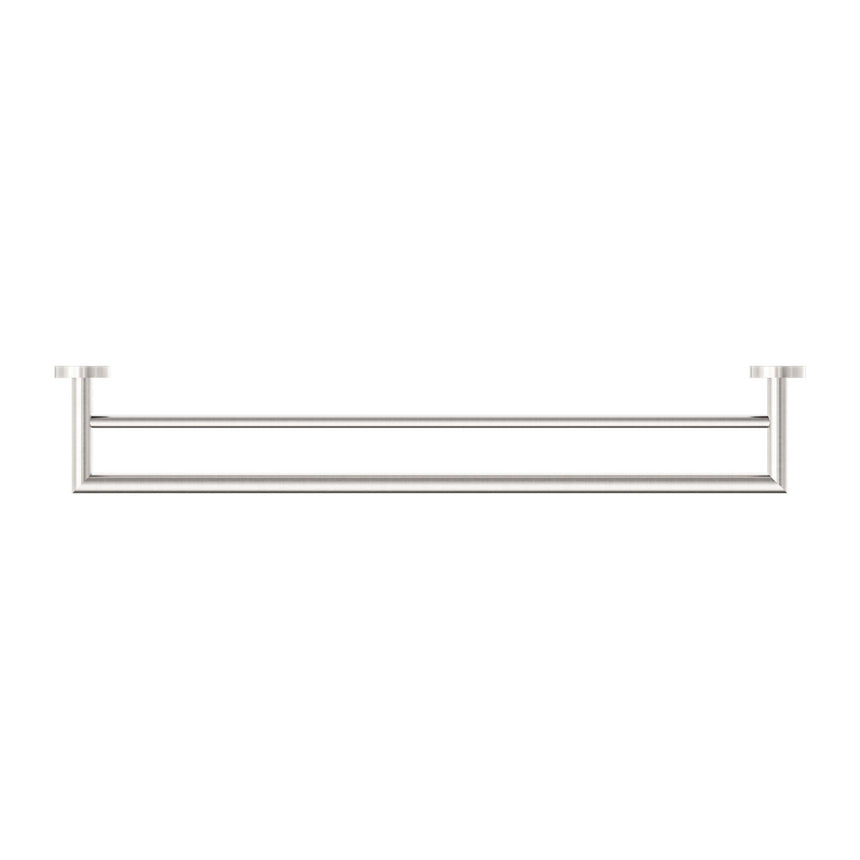 Nero Dolce Double Towel Rail 700mm Brushed Nickel Bathroom Accessories Nero
