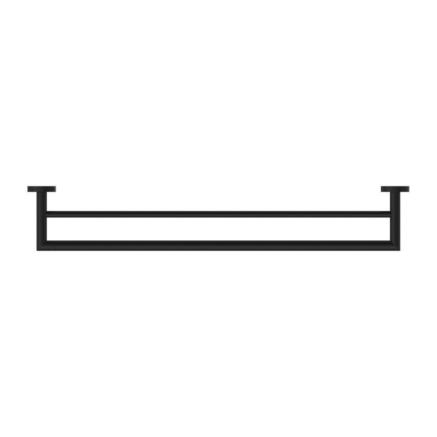 Nero Dolce Double Towel Rail 700mm Matte Black Bathroom Accessories Nero