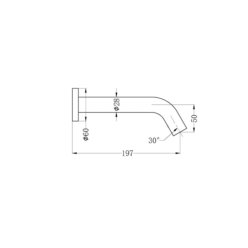 Nero Mecca Wallmount Sensor Tap Matte Black Tapware Nero