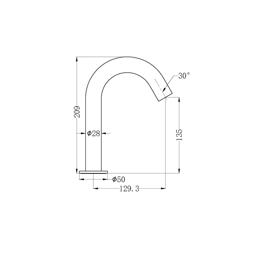Nero Mecca Sensor Tap Gun Metal Tapware Nero