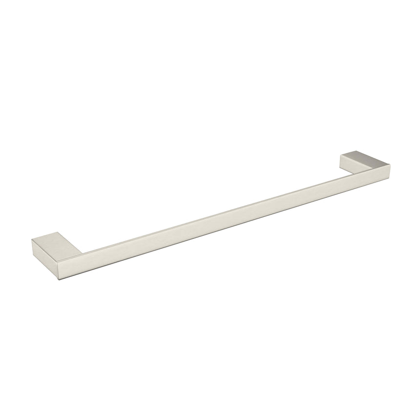 Nero Celia Single Towel Rail 600mm Brushed Nickel Bathroom Accessories Nero