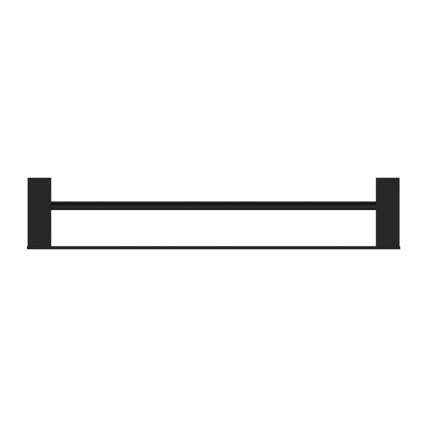 Nero Celia Double Towel Rail 600mm Matte Black Bathroom Accessories Nero