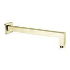 Nero Square Shower Arm Brushed Yellow Gold