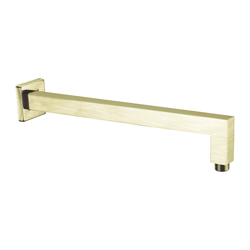 Nero Square Shower Arm Brushed Yellow Gold Shower Nero