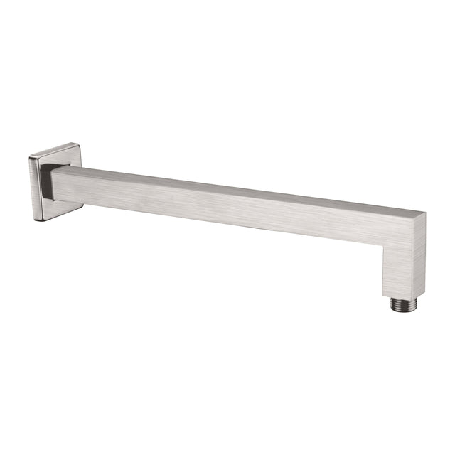 Nero Square Shower Arm Brushed Nickel Shower Nero