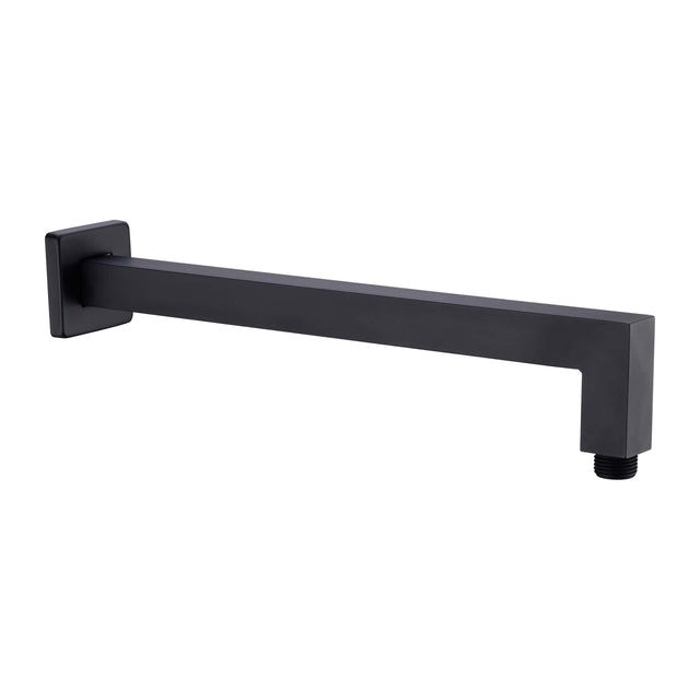 Nero Square Shower Arm Matte Black Shower Nero