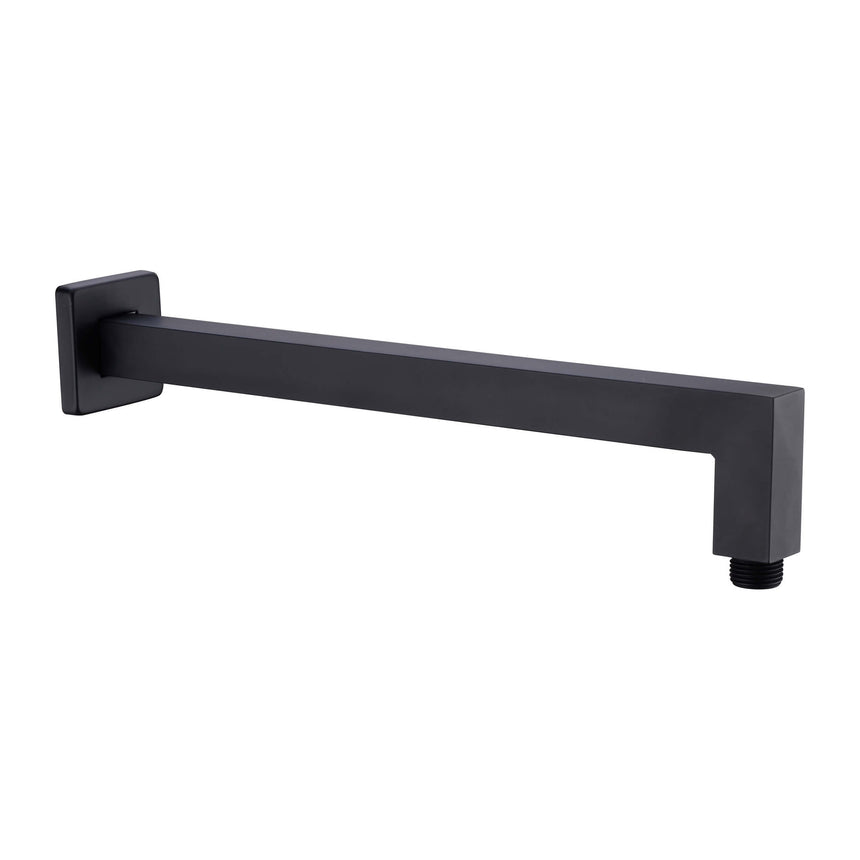 Nero Square Shower Arm Matte Black Shower Nero