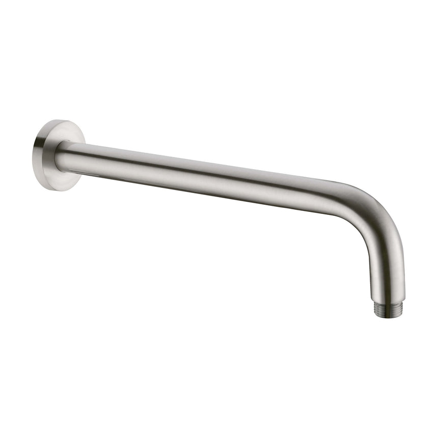 Nero Round Shower Arm Brushed Nickel Shower Nero