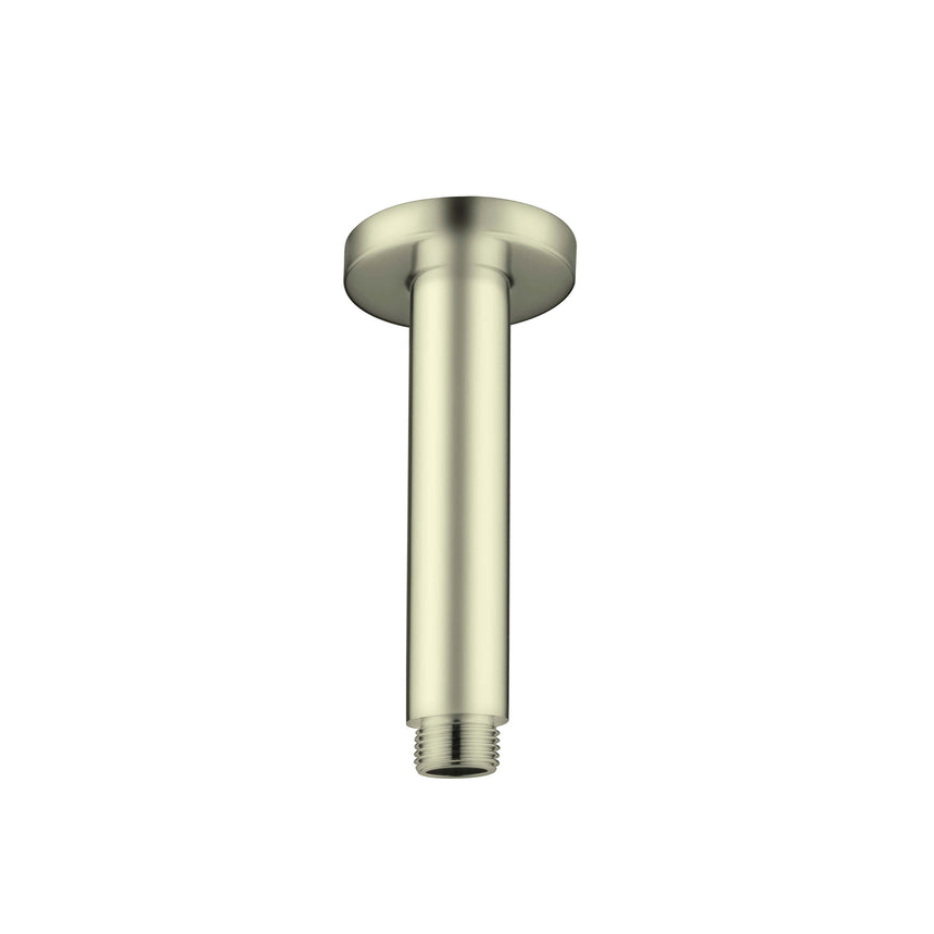 Nero Round Ceiling Arm 100mm Brushed Yellow Gold Shower Nero