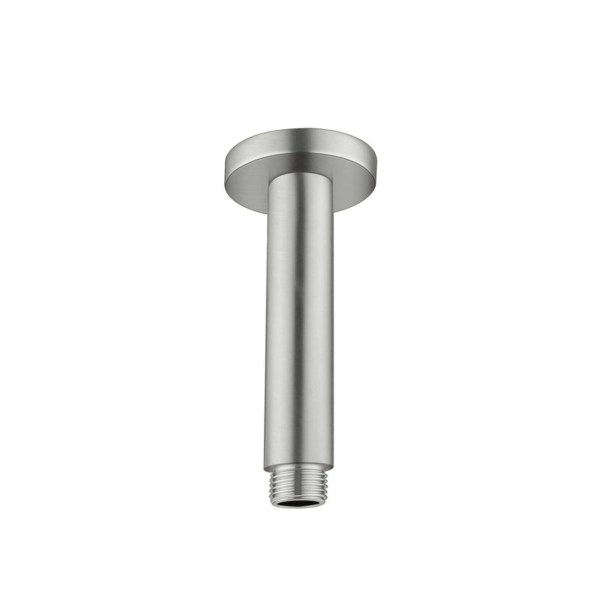 Nero Round Ceiling Arm 100mm Brushed Nickel Shower Nero