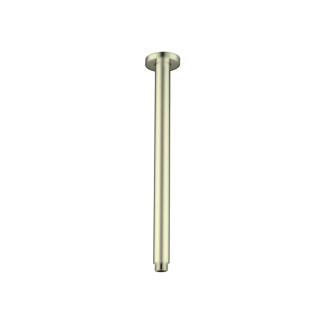Nero Round Ceiling Arm 300mm Brushed Yellow Gold Shower Nero