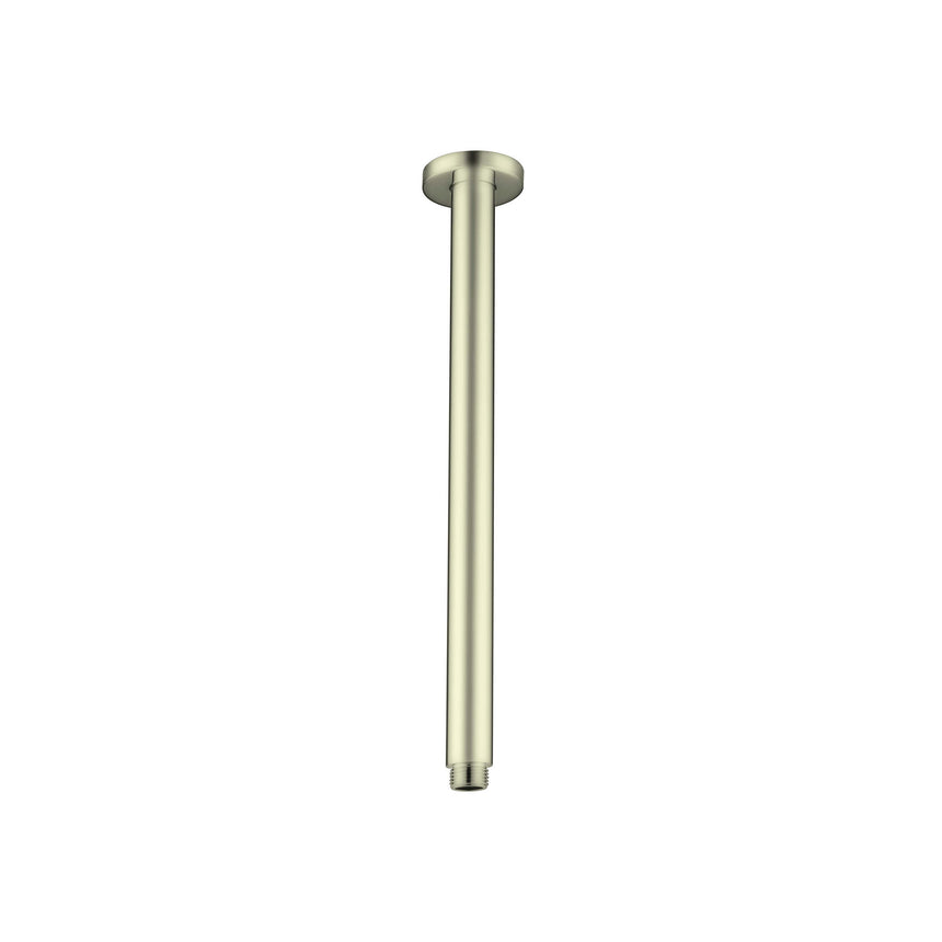 Nero Round Ceiling Arm 300mm Brushed Yellow Gold Shower Nero