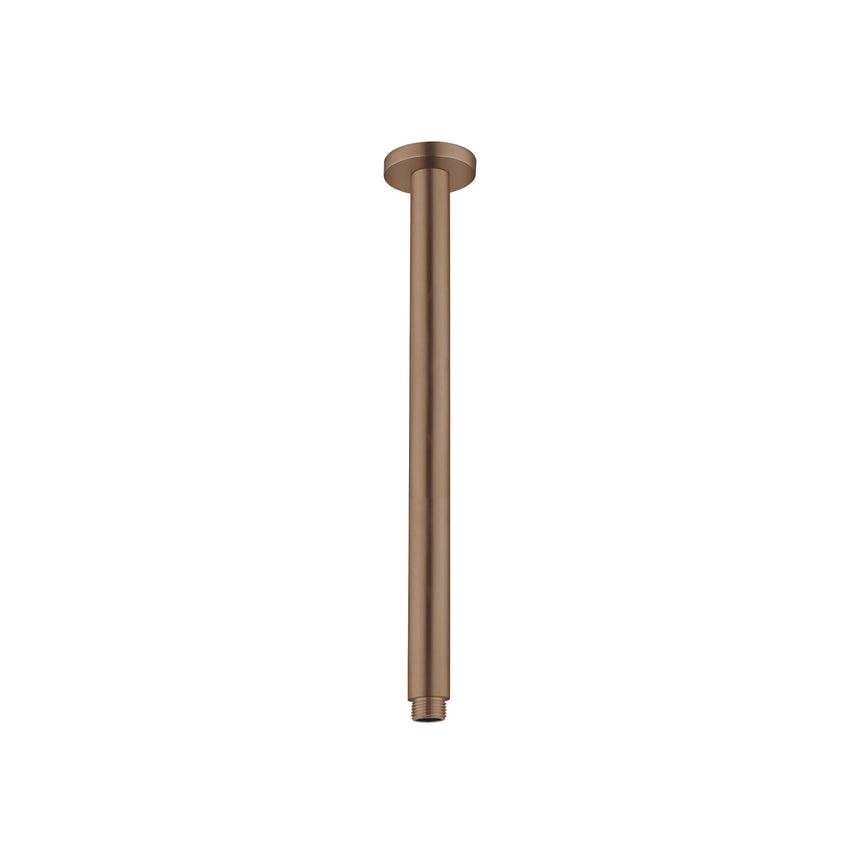Nero Round Ceiling Arm 300mm Brushed Bronze Shower Nero