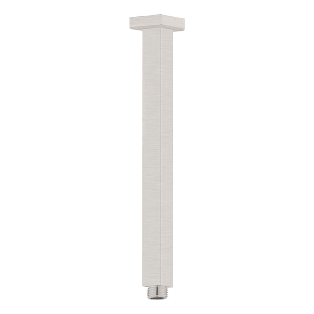 Nero Square Ceiling Arm 300mm Brushed Nickel Shower Nero