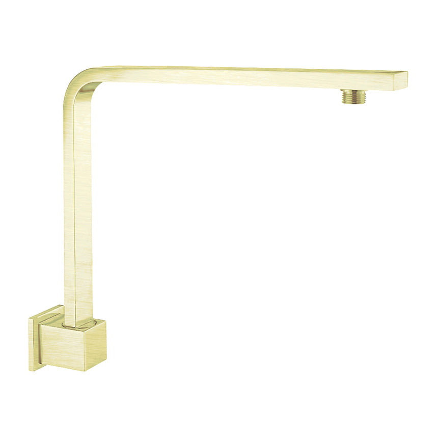 Nero Square Swivel Shower Arm Brushed Yellow Gold Shower Nero
