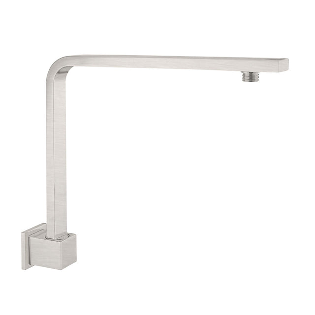 Nero Square Swivel Shower Arm Brushed Nickel Shower Nero