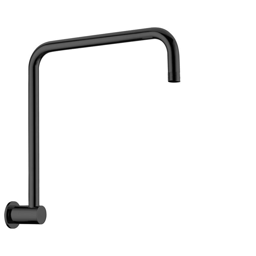 Nero Round Swivel Shower Arm Matte Black Shower Nero